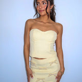 Honeycomb Tweed Strapless Top - Keepsake