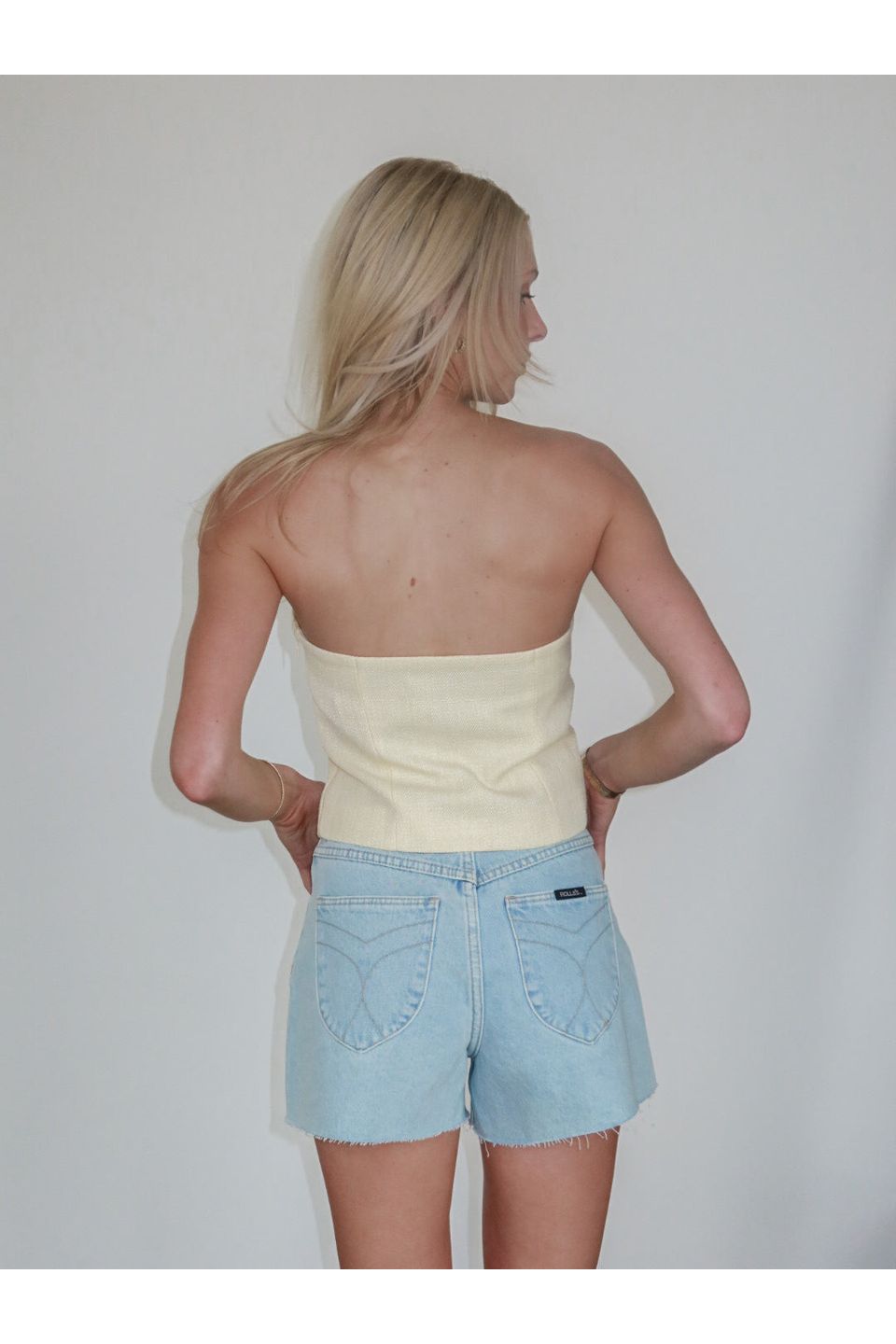 Honeycomb Tweed Strapless Top - Keepsake