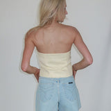 Honeycomb Tweed Strapless Top - Keepsake