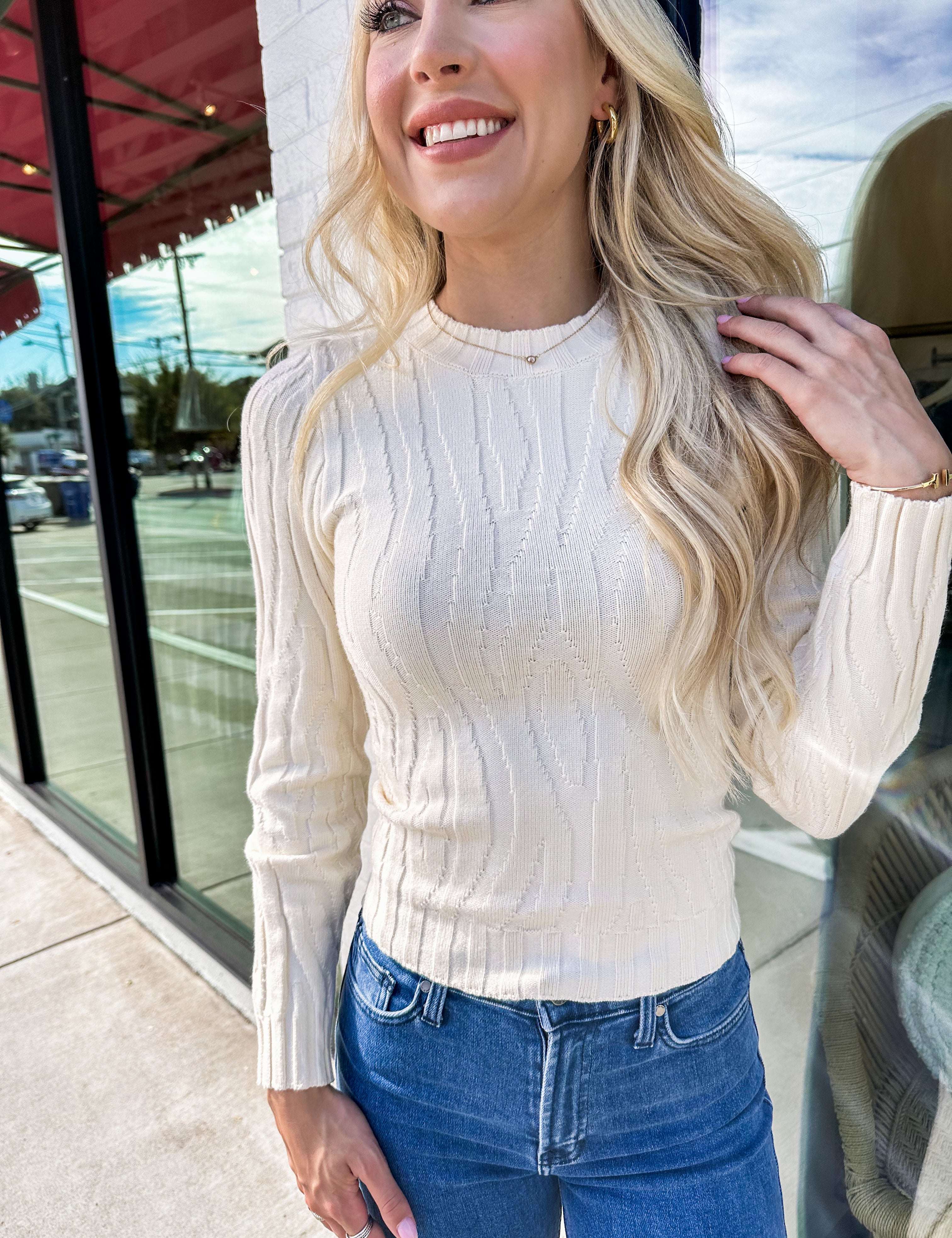 Hazel Textured Knit Top - Keepsake