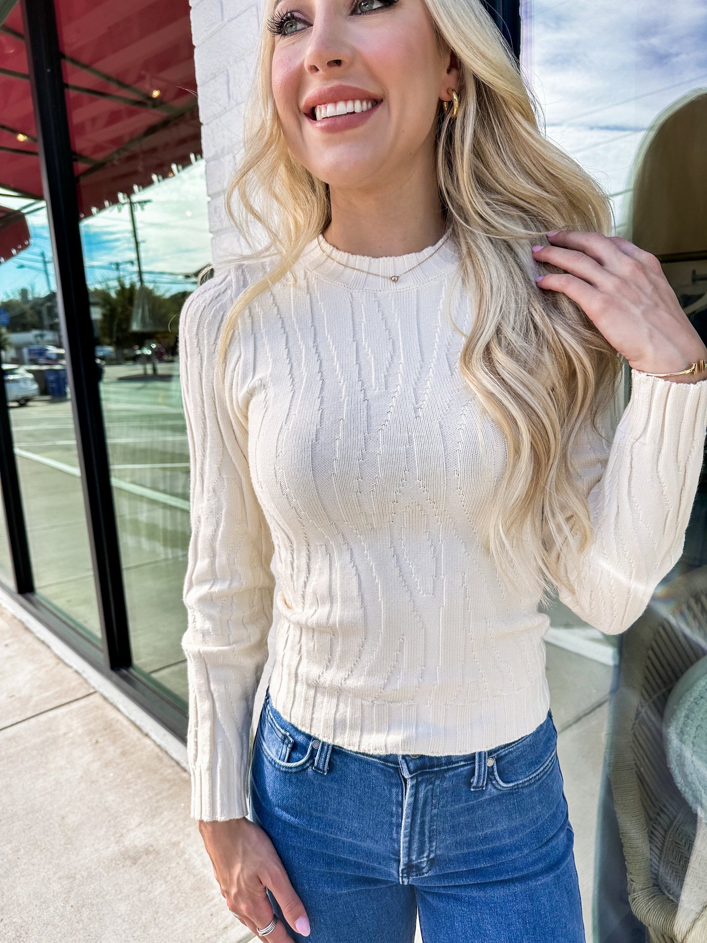 Hazel Textured Knit Top - Keepsake