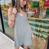 Ribbed Knitted Romper- Grey - Keepsake