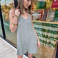 Ribbed Knitted Romper- Grey