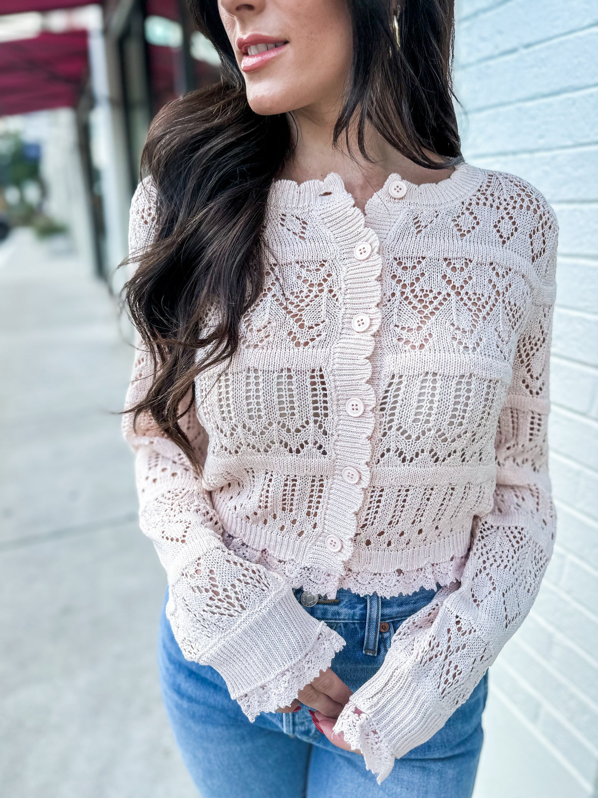 Lace Trim Cardigan - Keepsake