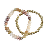 Jamie Bracelet Set - Tan Mix