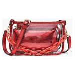 Jessica Clear Crossbody - Metallic Red - Keepsake