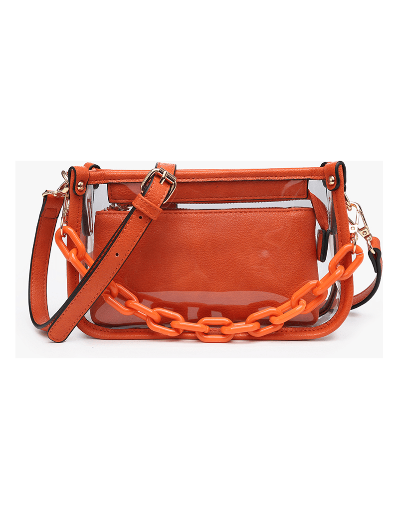 Jessica Clear Crossbody - Orange - Keepsake