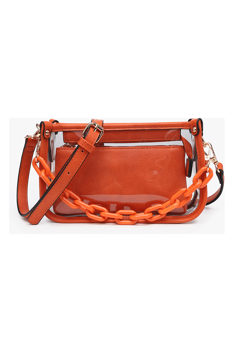 Jessica Clear Crossbody - Orange - Keepsake