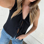 Knotted & Noticed Knitted Vest - Black - Keepsake