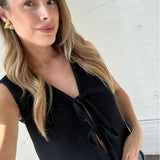 Knotted & Noticed Knitted Vest - Black - Keepsake