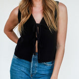 Knotted & Noticed Knitted Vest - Black - Keepsake