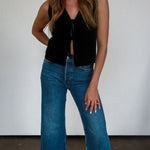Knotted & Noticed Knitted Vest - Black - Keepsake