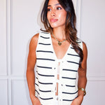 Knotted & Noticed Vest - Striped - Keepsake