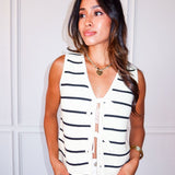 Knotted & Noticed Vest - Striped - Keepsake