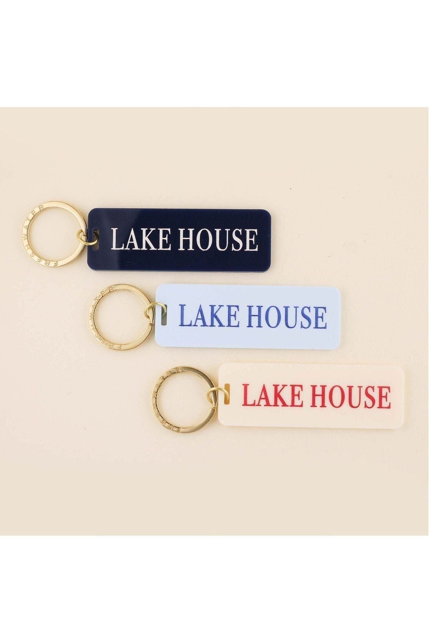 Lake House Keychain: Sky Blue / Keychain with Hang Tag - Keepsake
