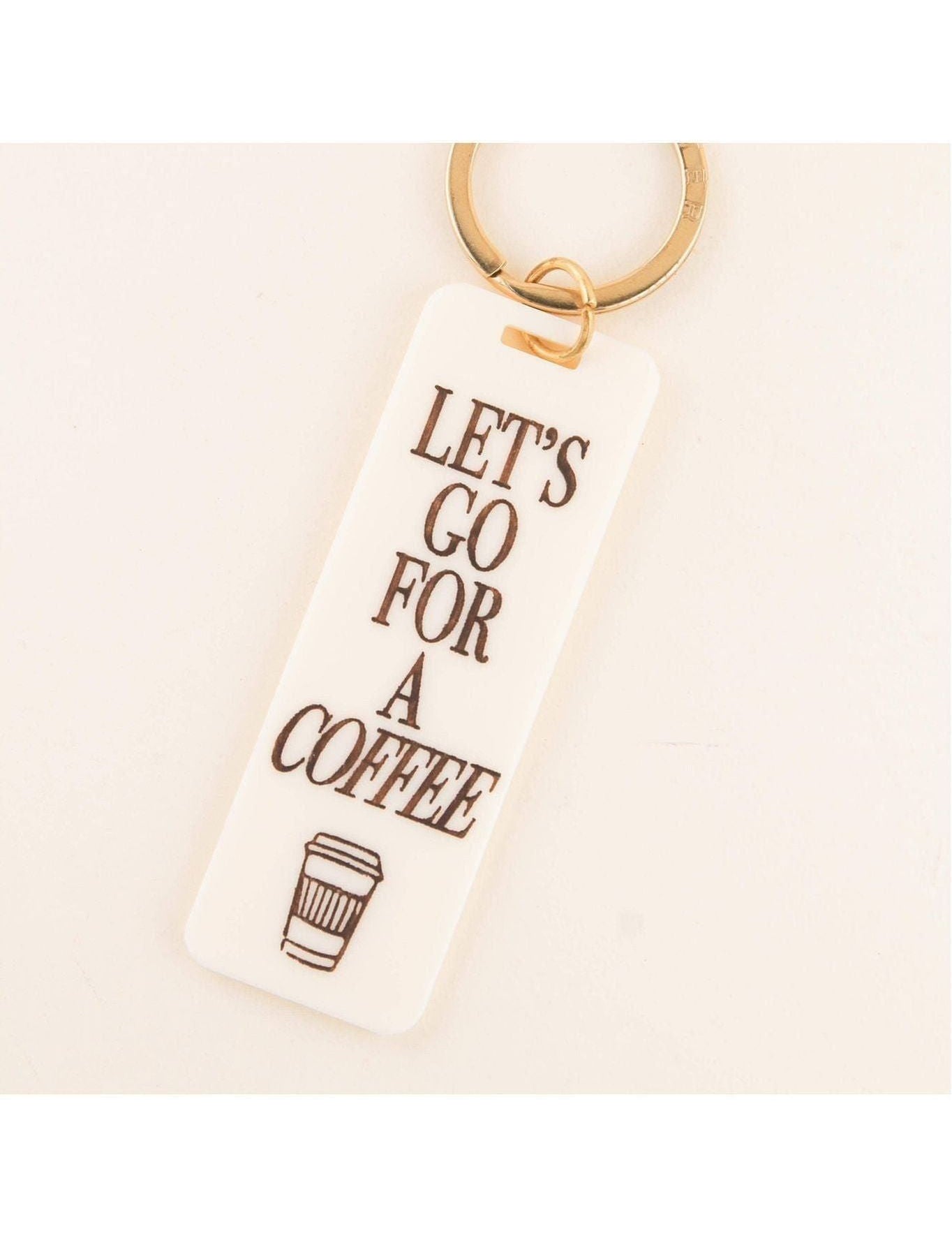 Let's Go For A Coffee Keychain - Keepsake