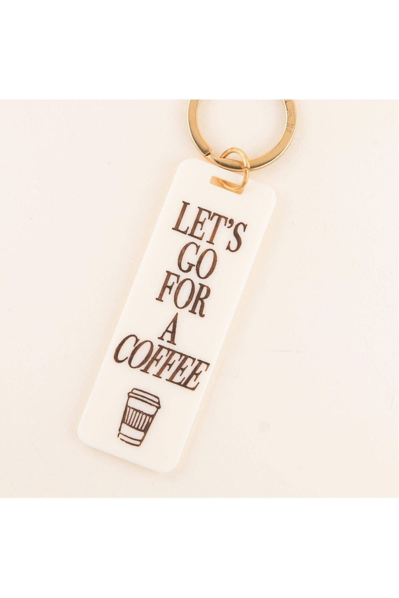 Let's Go For A Coffee Keychain - Keepsake