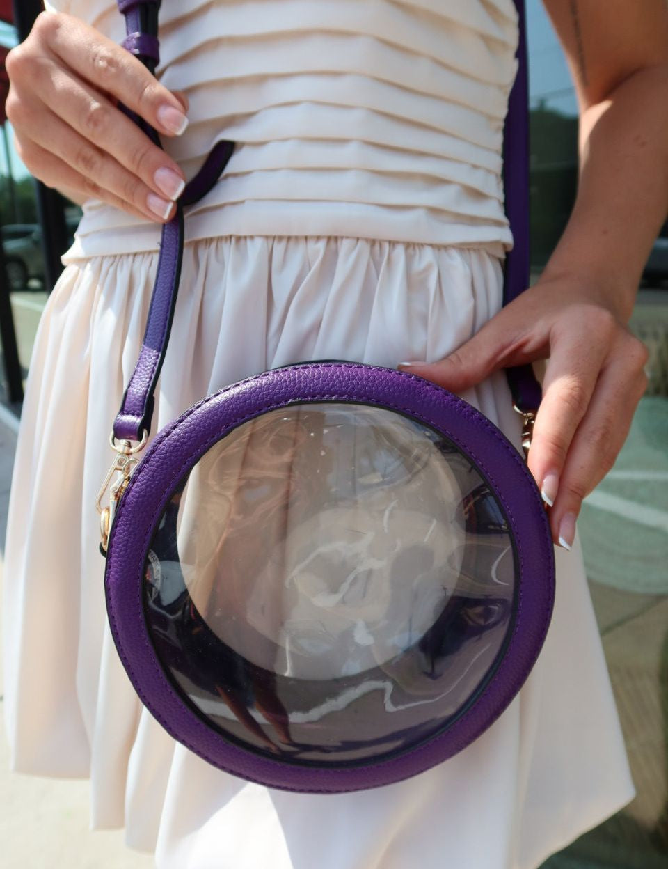 Lilibet Clear Circular Crossbody - Purple - Keepsake