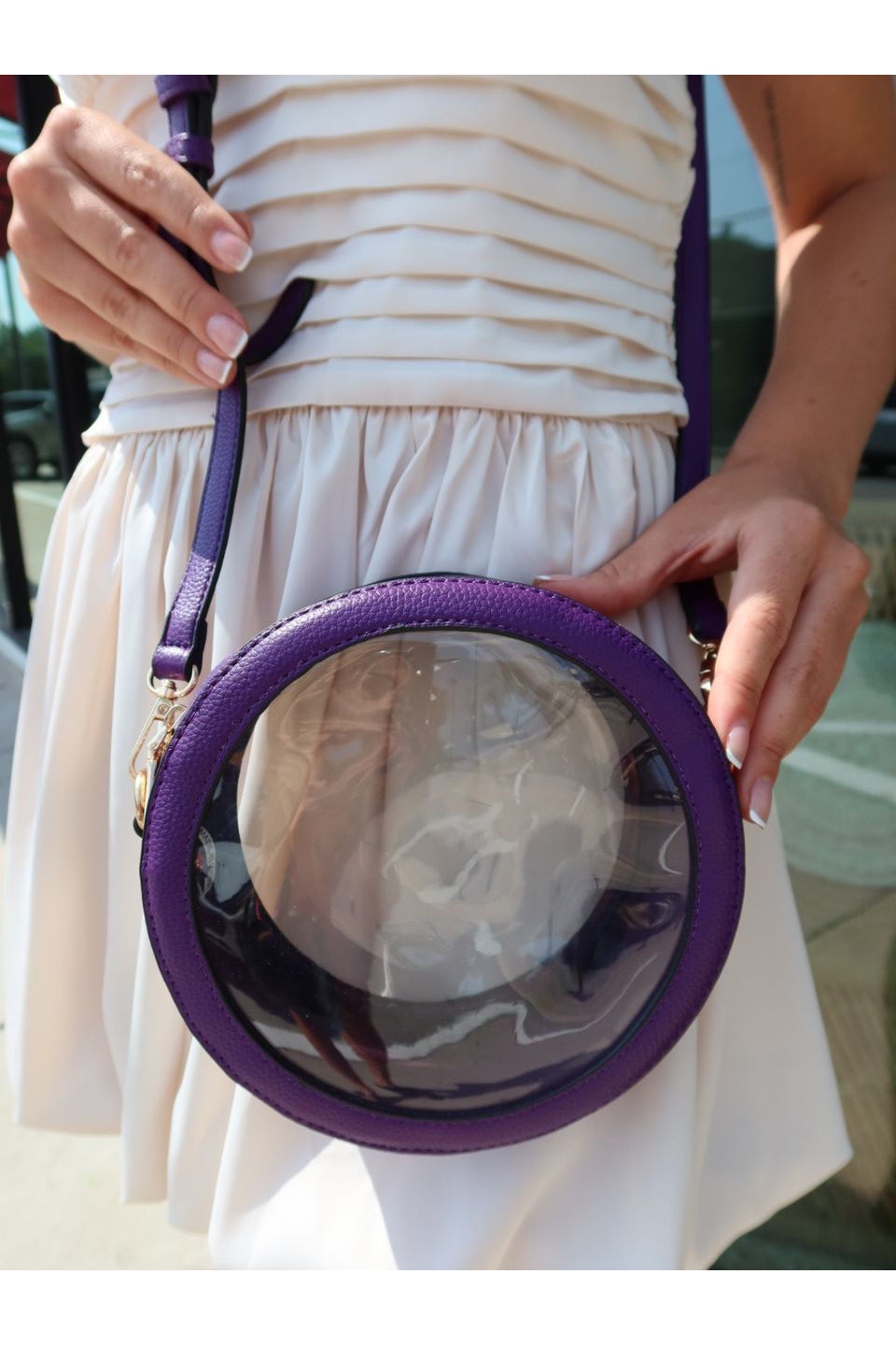 Lilibet Clear Circular Crossbody - Purple - Keepsake