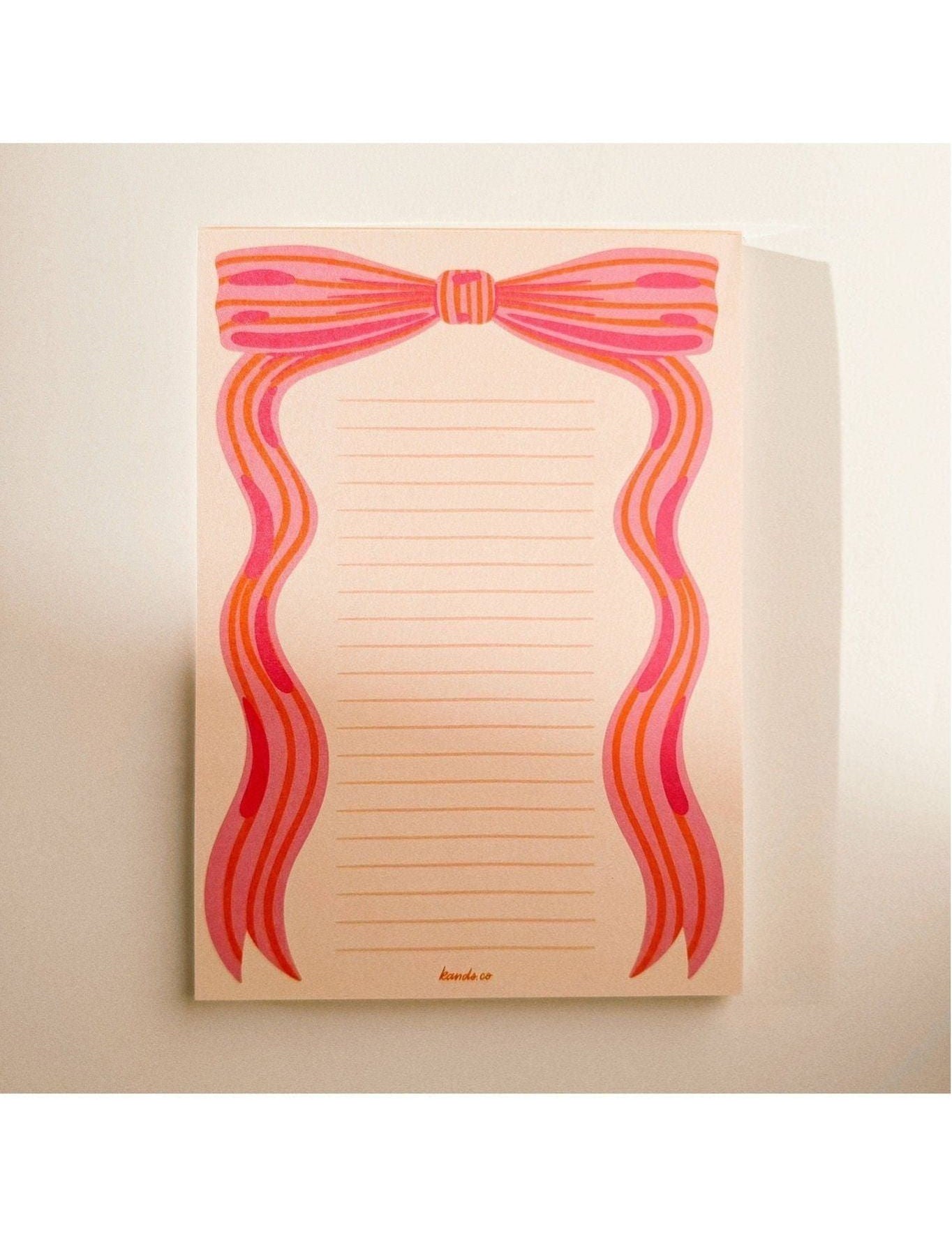 Little Bow Pink Notepad - Keepsake