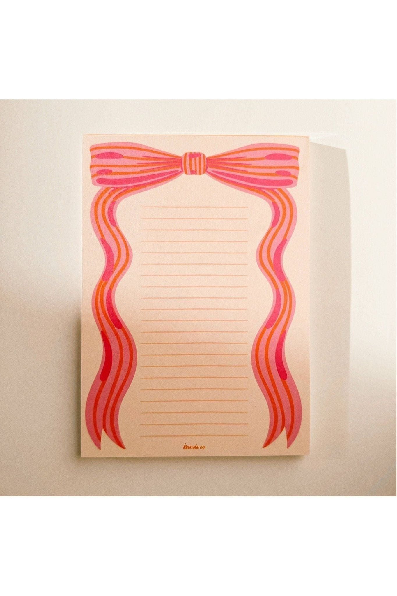 Little Bow Pink Notepad - Keepsake