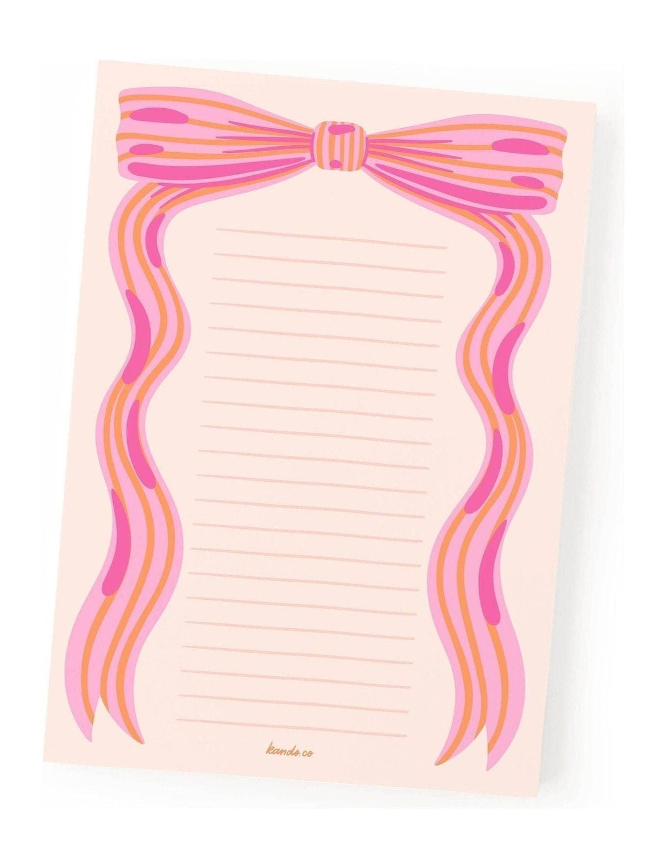 Little Bow Pink Notepad - Keepsake