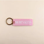 Mom Keys Keychain: Candy Pink / Keychain with Hang Tag - Keepsake
