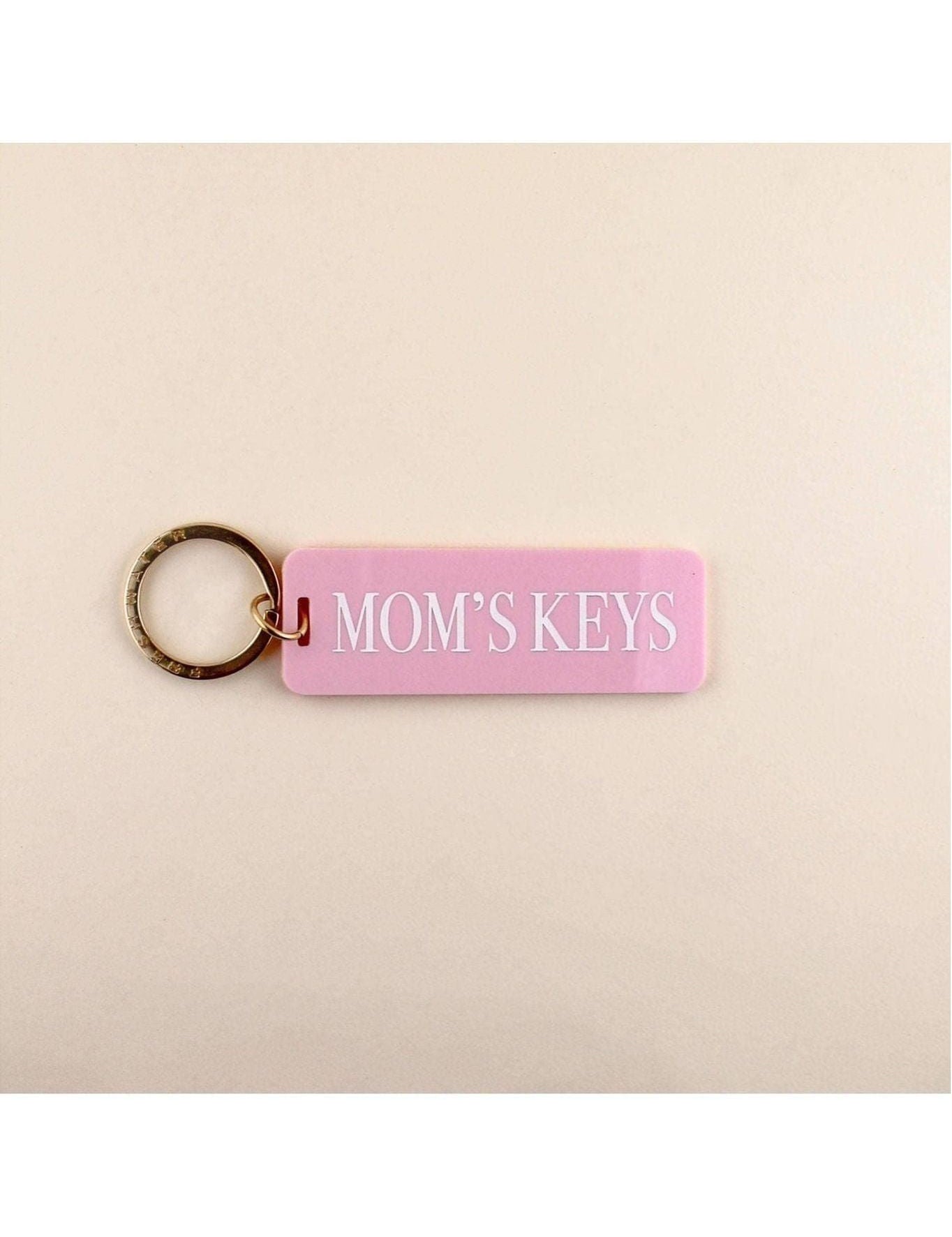 Mom Keys Keychain: Candy Pink / Keychain with Hang Tag - Keepsake