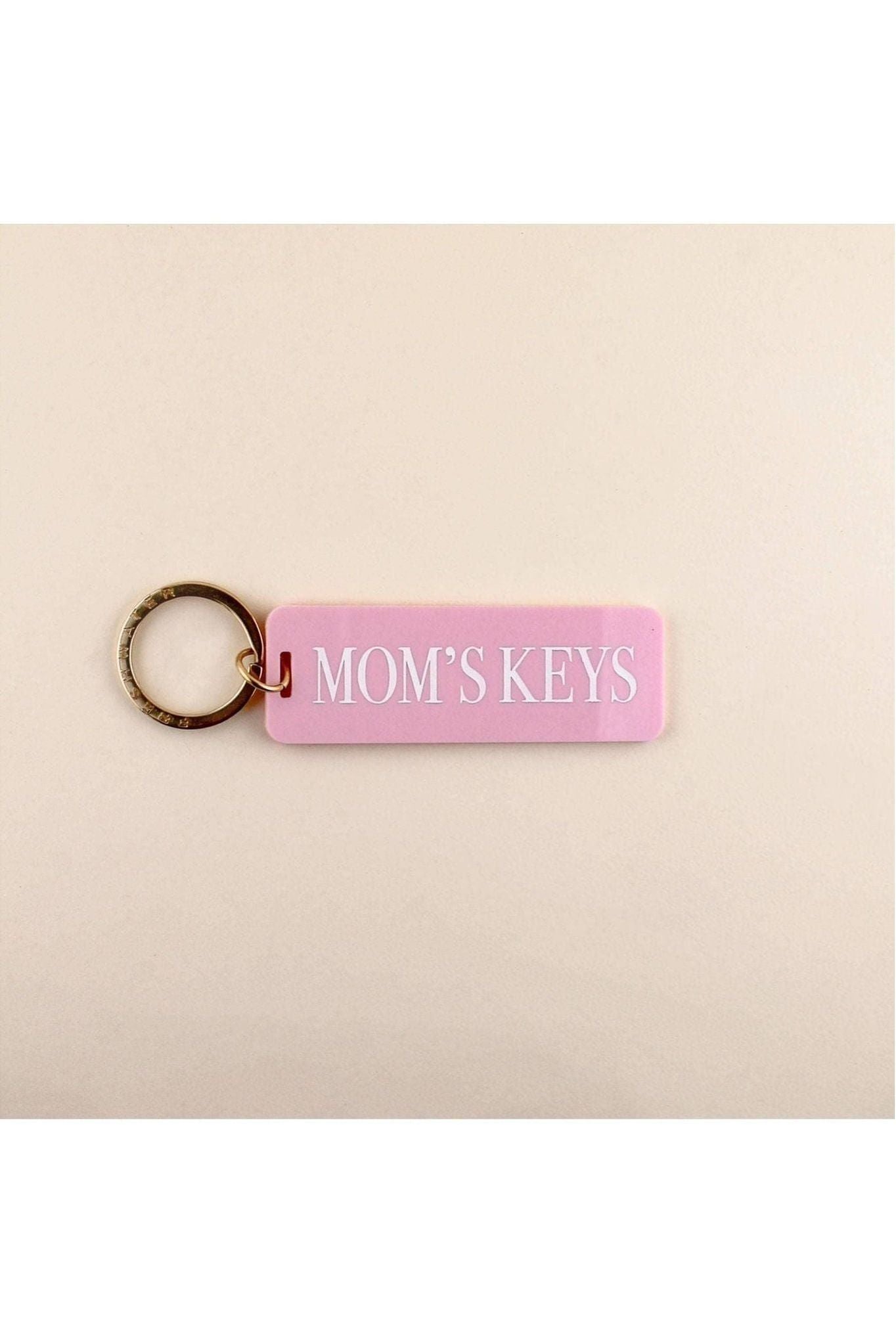 Mom Keys Keychain: Candy Pink / Keychain with Hang Tag - Keepsake