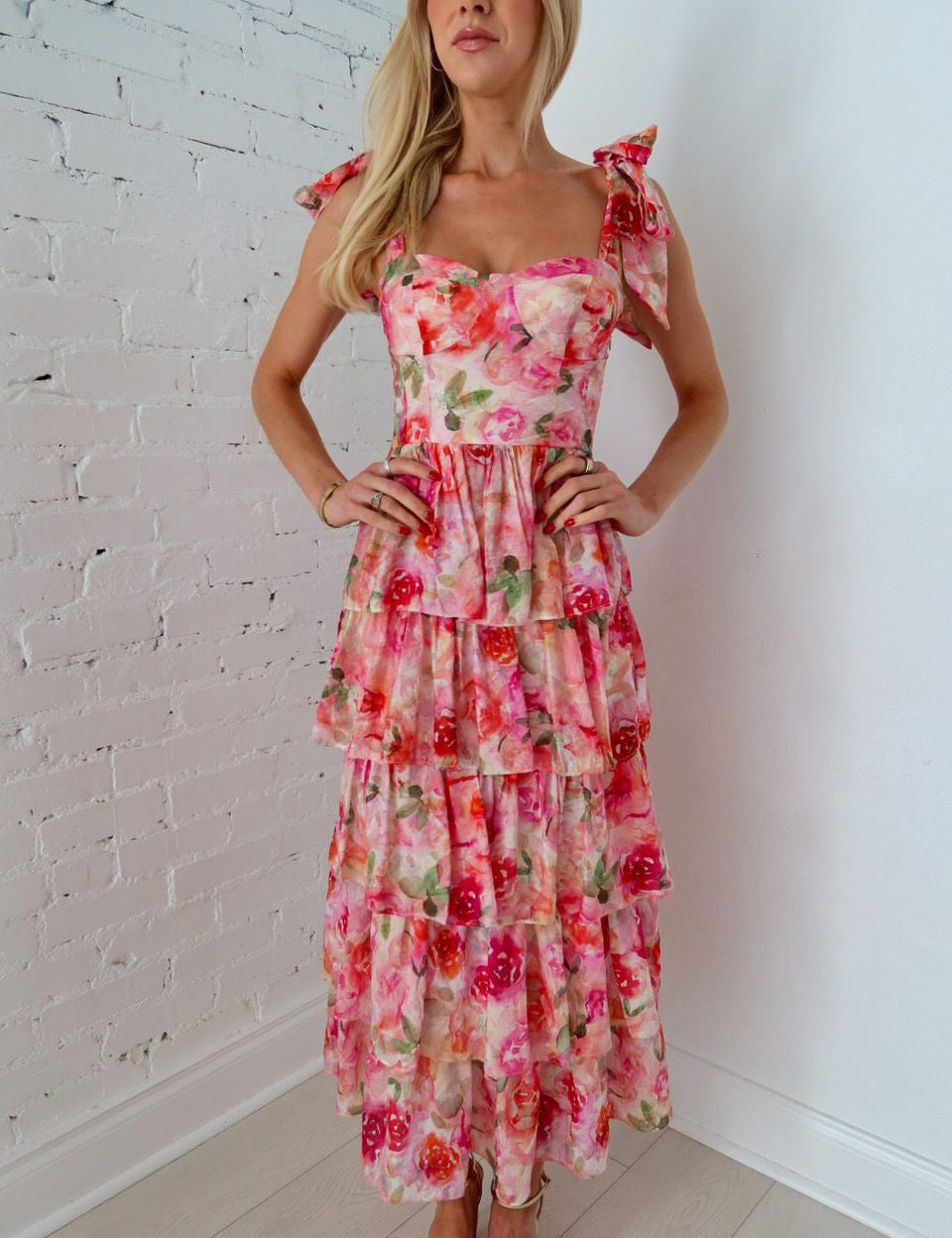 Petal Crush Tiered Midi Dress - Keepsake