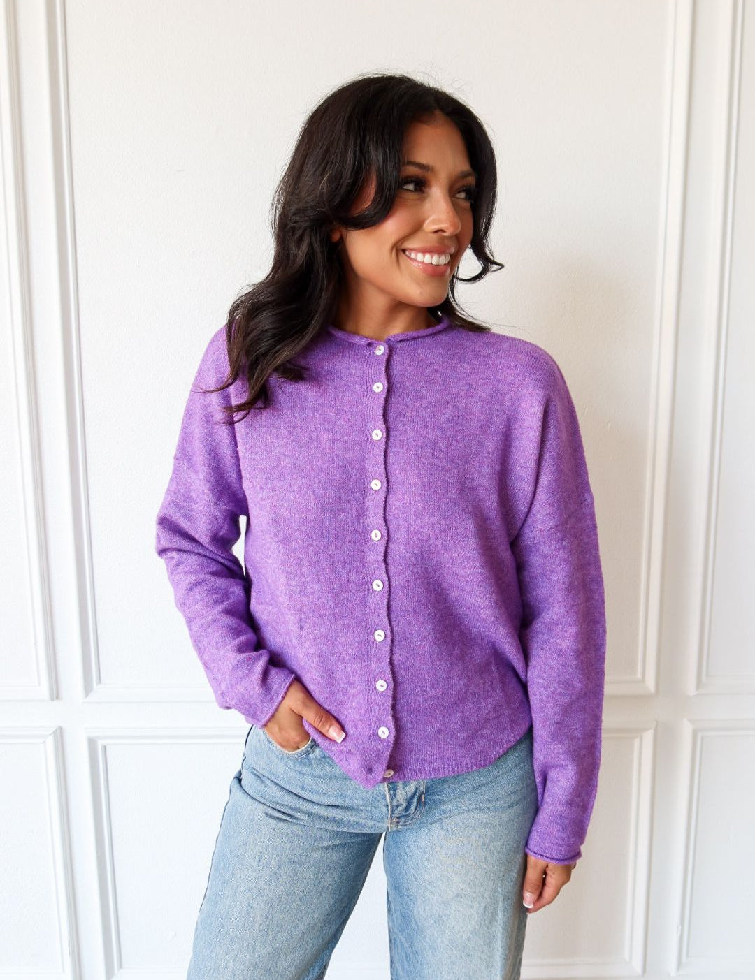 Piper Cardigan - Purple - Keepsake