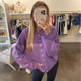 Piper Cardigan - Purple - Keepsake