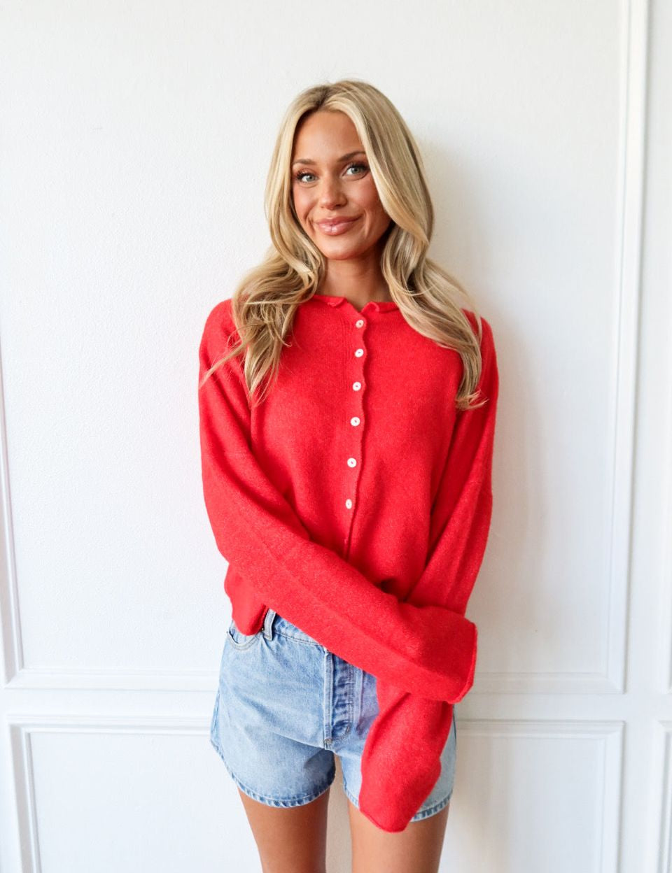 Piper Cardigan - Red - Keepsake