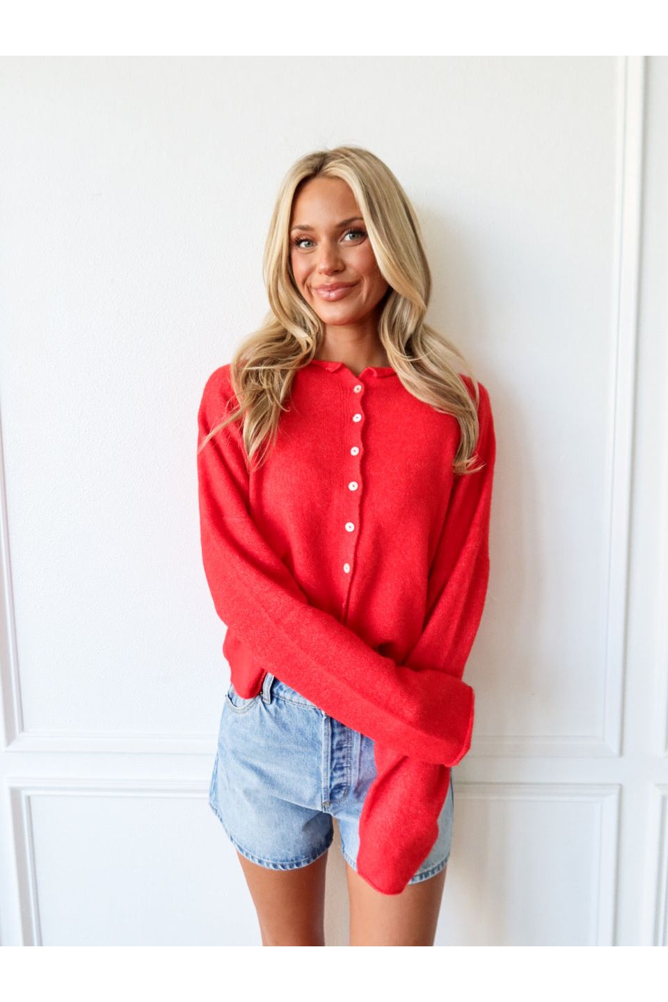 Piper Cardigan - Red - Keepsake