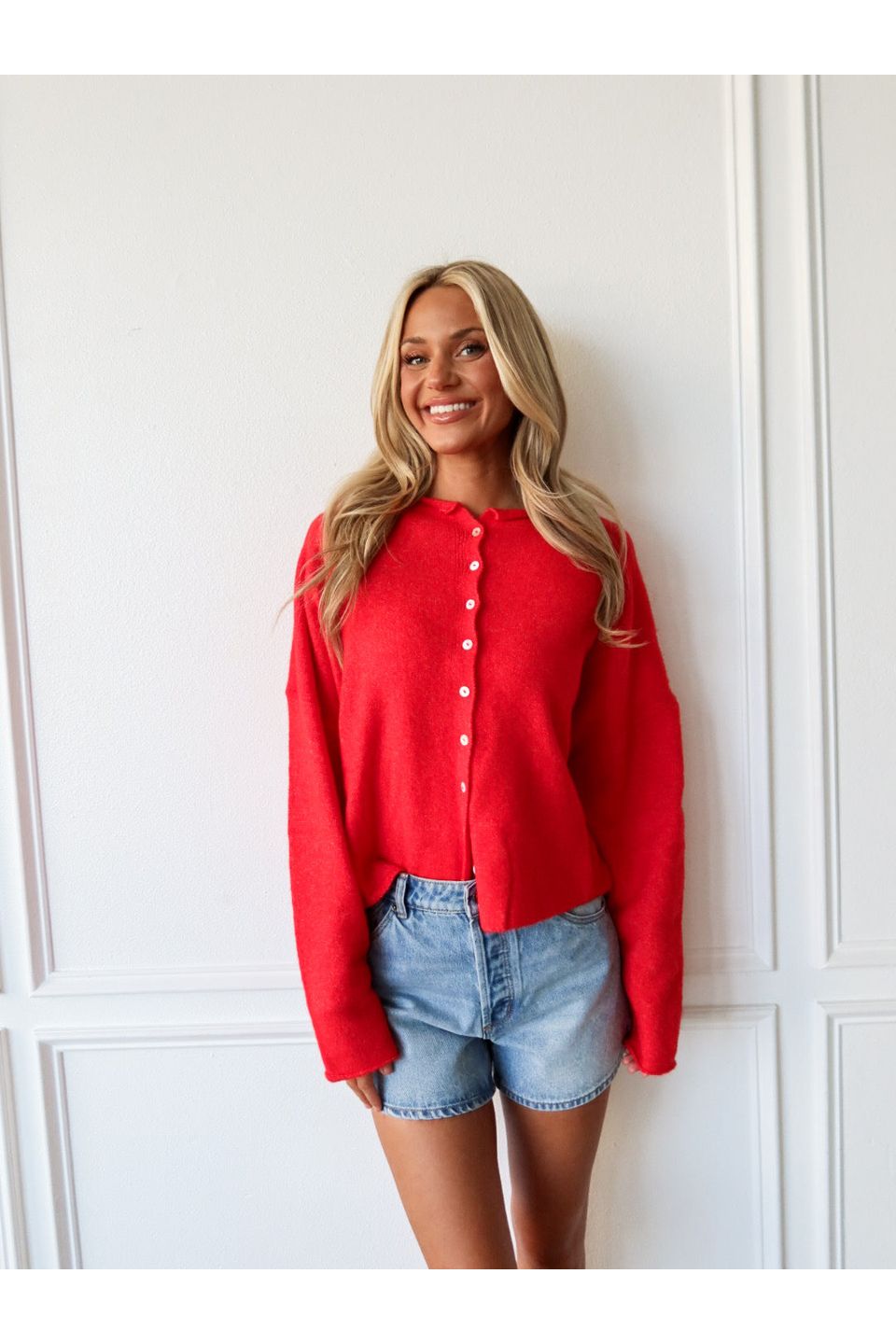 Piper Cardigan - Red - Keepsake
