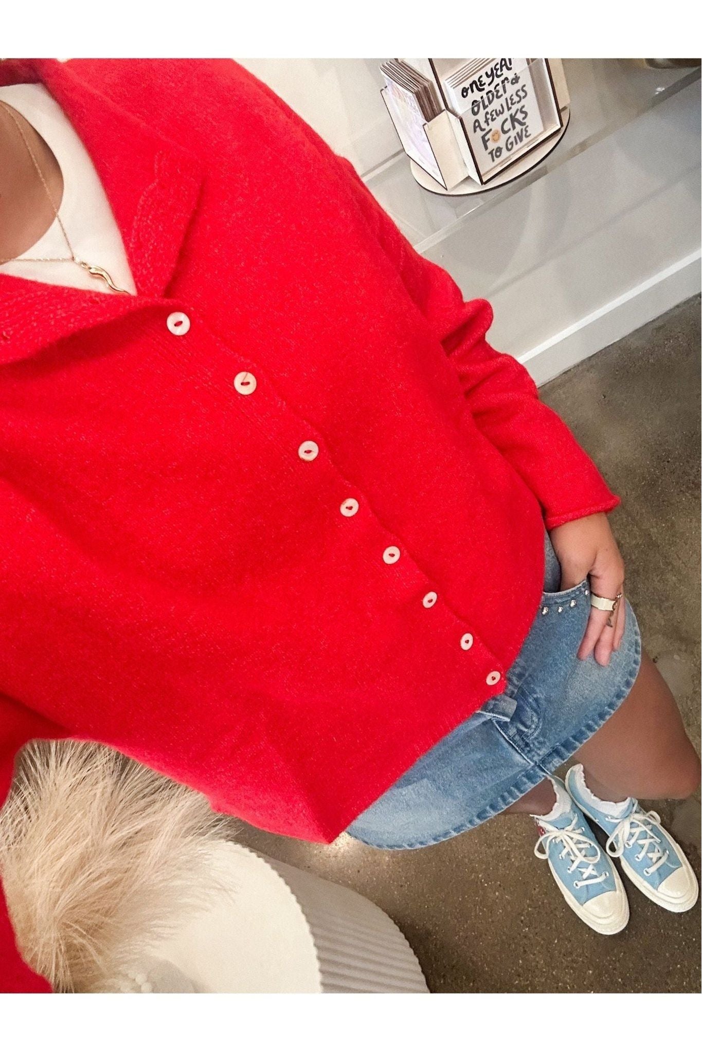 Piper Cardigan - Red - Keepsake