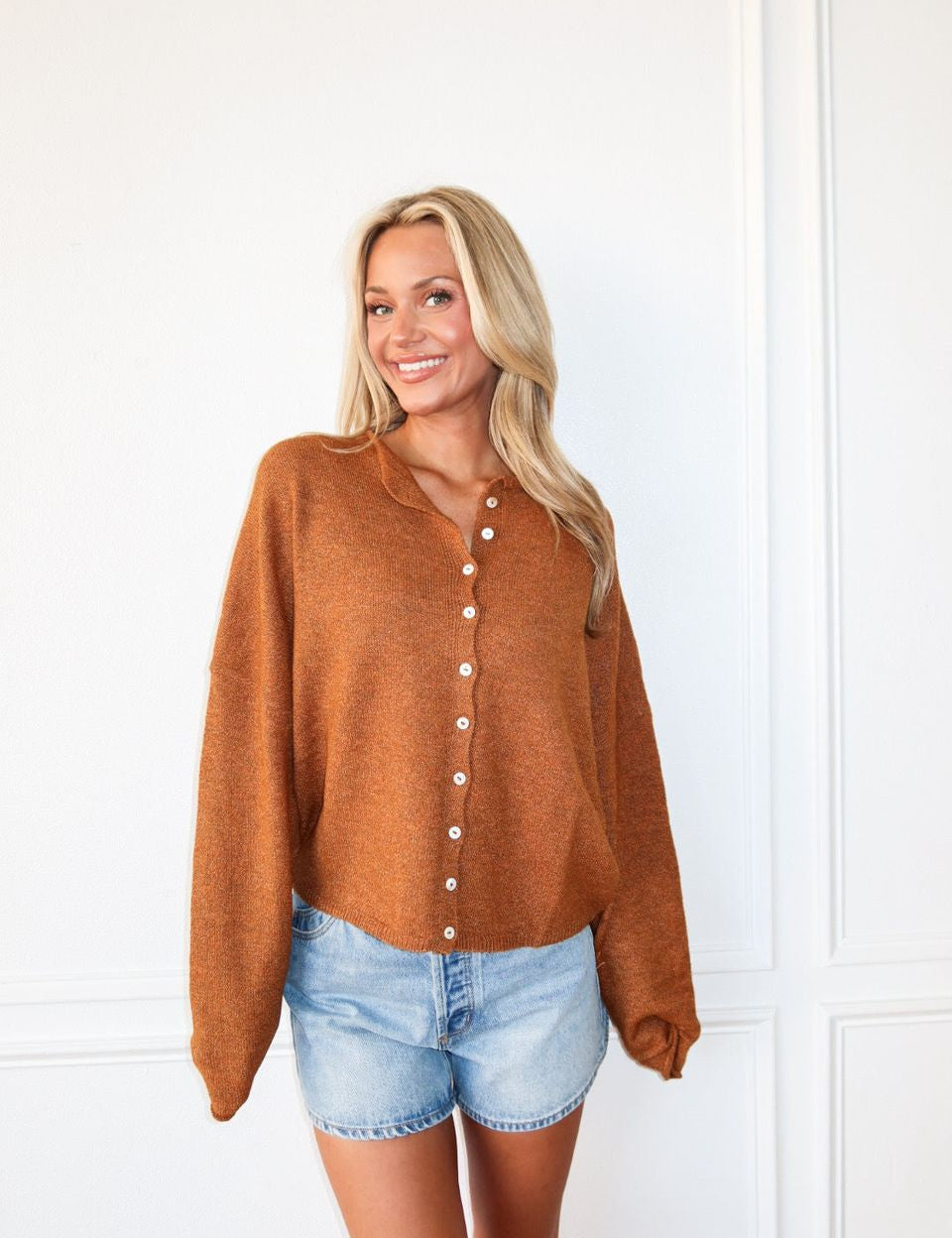 Piper Cardigan - Rust - Keepsake