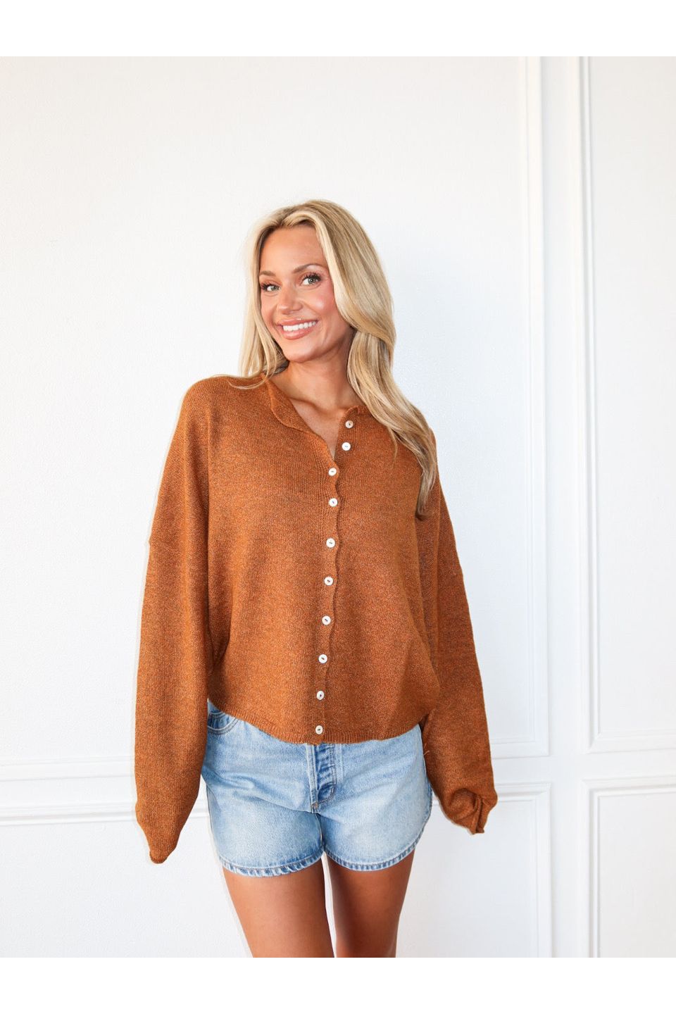 Piper Cardigan - Rust - Keepsake