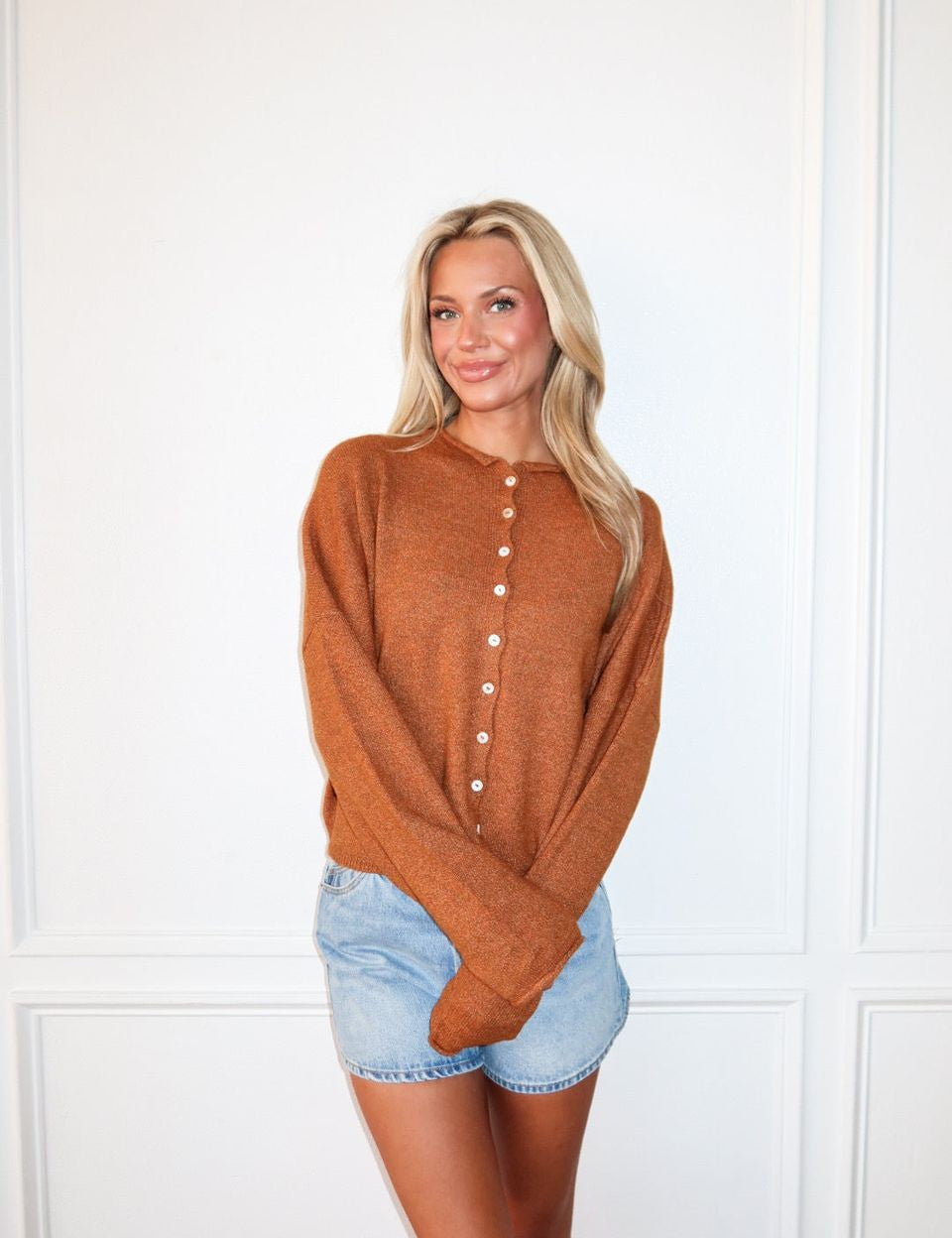 Piper Cardigan - Rust - Keepsake