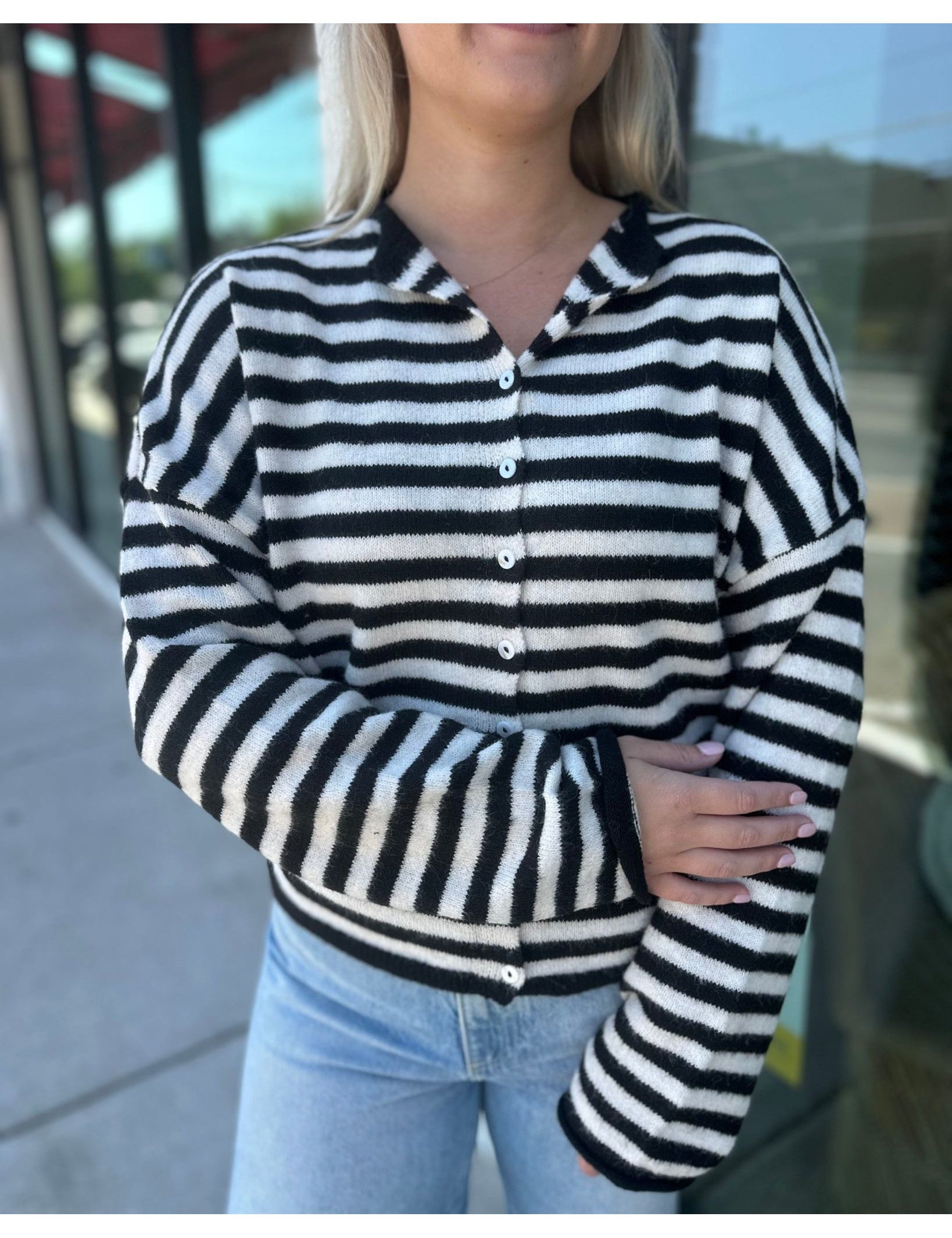Piper Cardigan - Striped - Keepsake