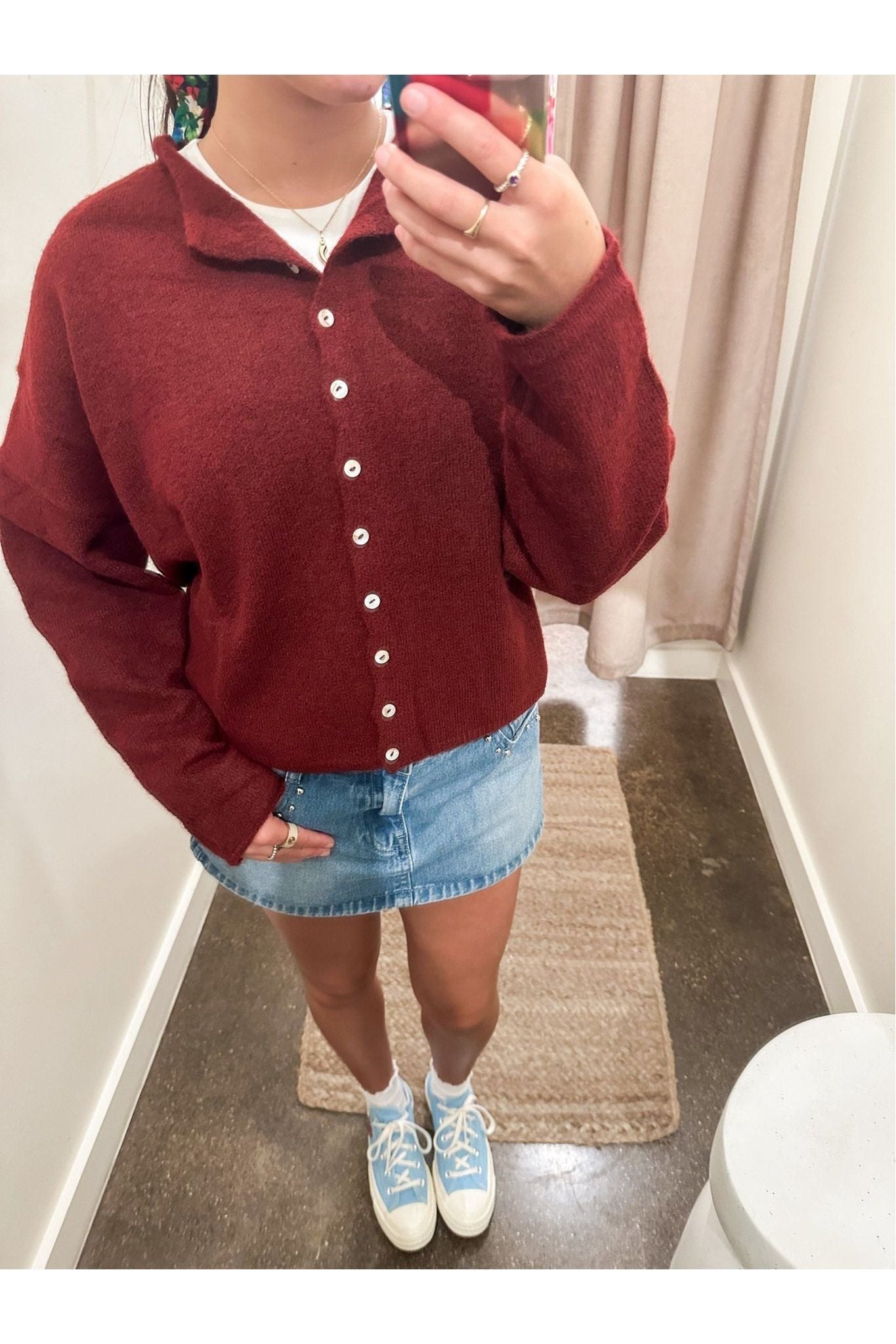 Piper Cardigan - Wine - Keepsake
