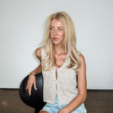 Power Play Knitted Tank Vest – Salt & Pepper - Keepsake