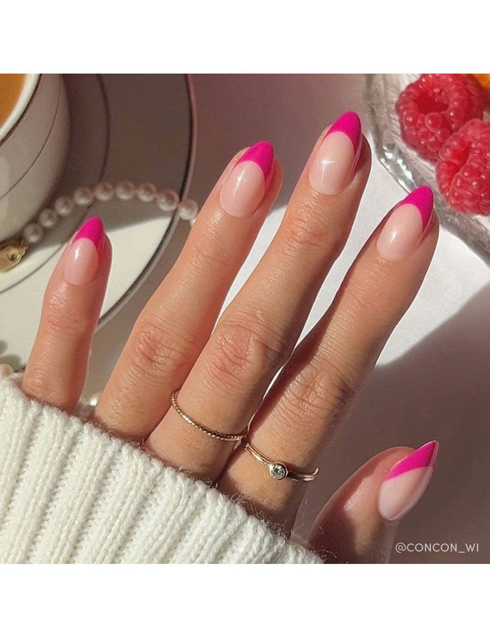 Press On Nails: Raspberry Sorbet - Keepsake