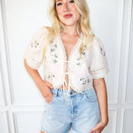 Pressed Petals Poplin Top - Keepsake