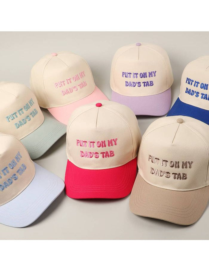 Put It On My Dad's Tab Embroidery Two - Tone Hat - Keepsake