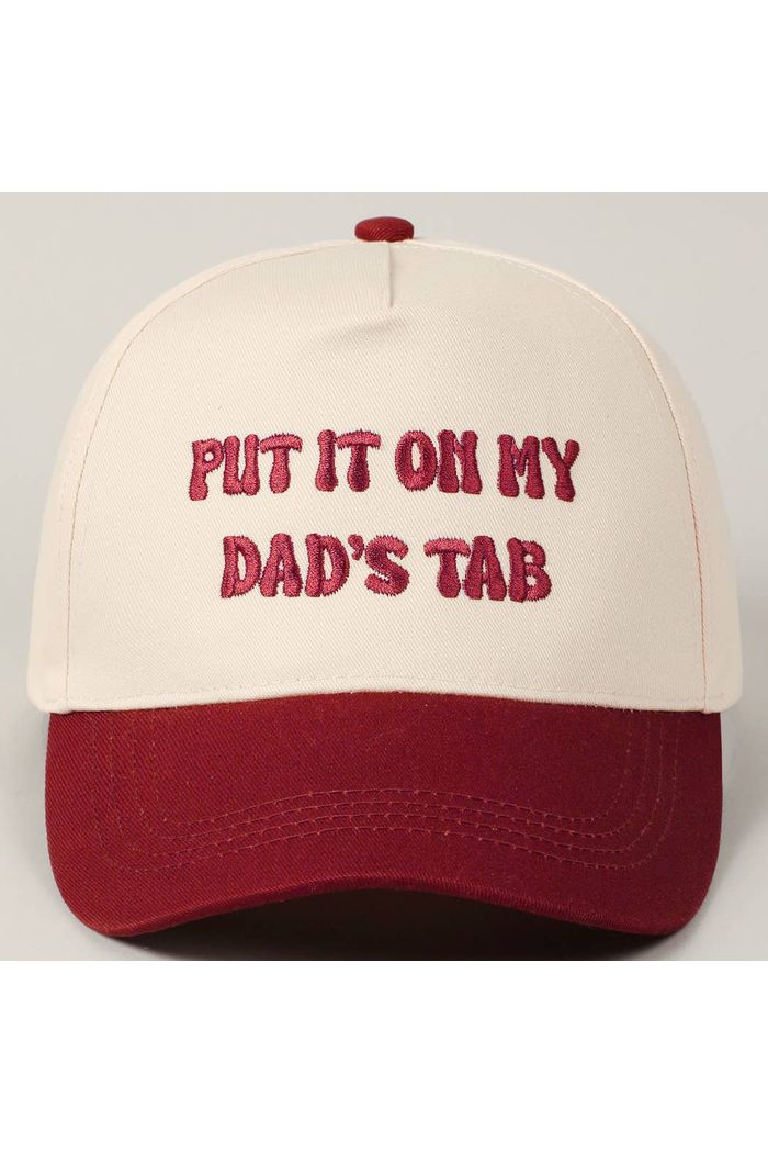 Put It On My Dad's Tab Embroidery Two - Tone Hat - Keepsake