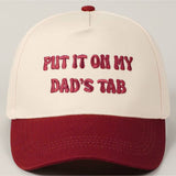 Put It On My Dad's Tab Embroidery Two - Tone Hat - Keepsake