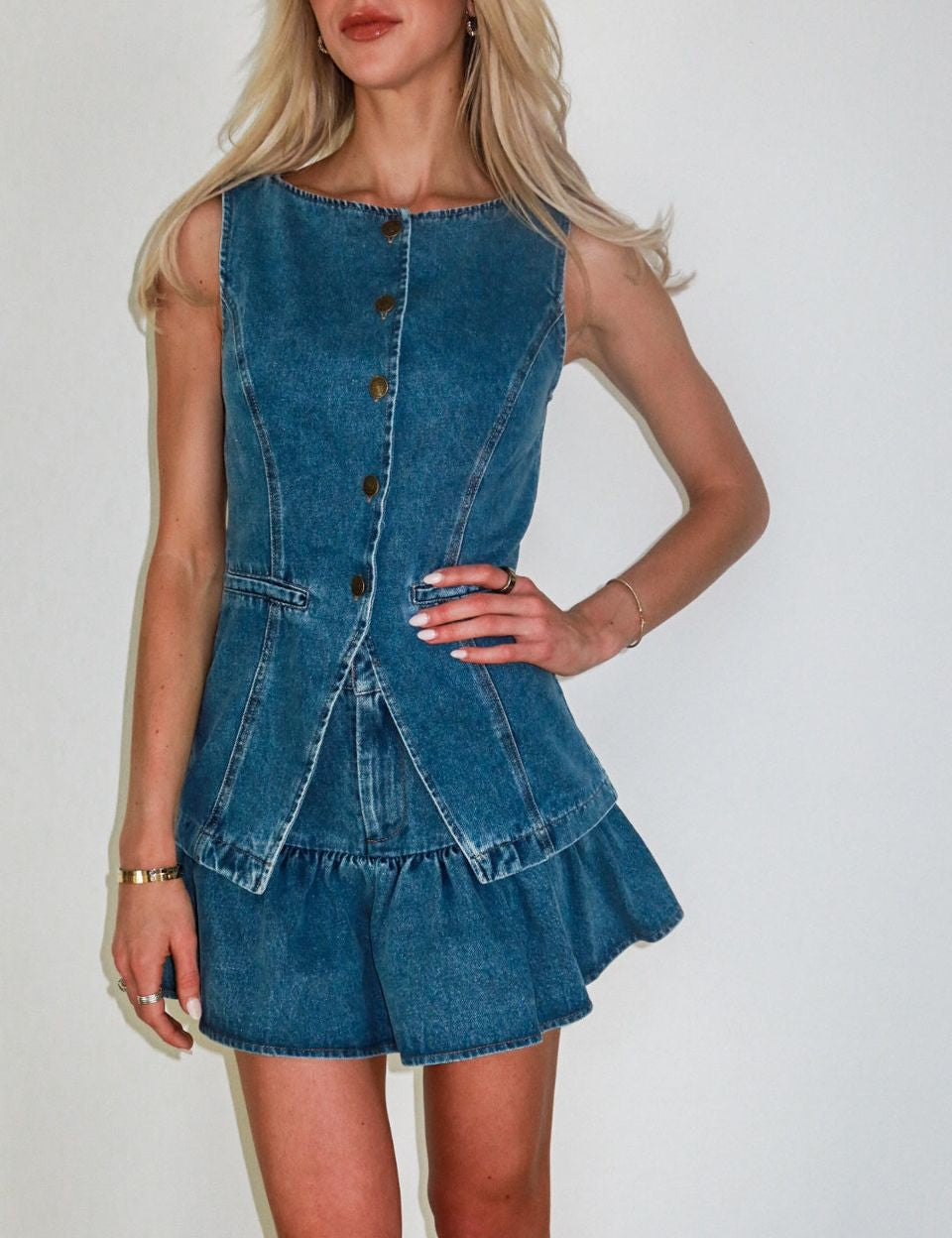 Ryder Button - Up Denim Top - Keepsake