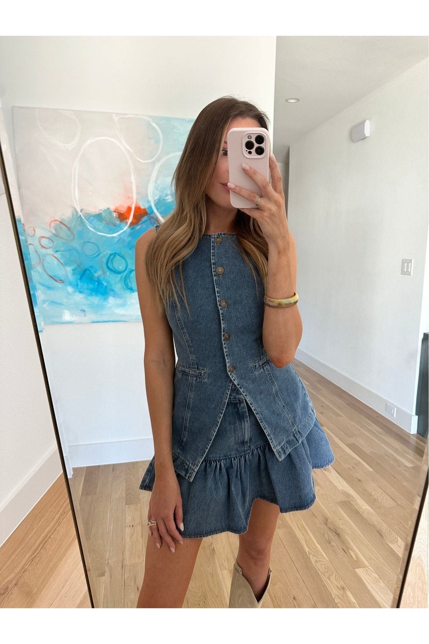 Ryder Ruffle Denim Mini Skirt - Keepsake