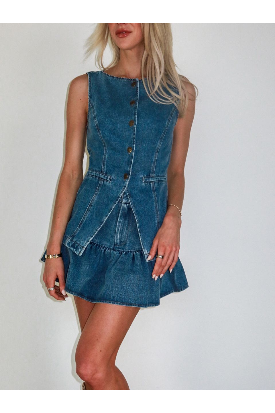 Ryder Ruffle Denim Mini Skirt - Keepsake